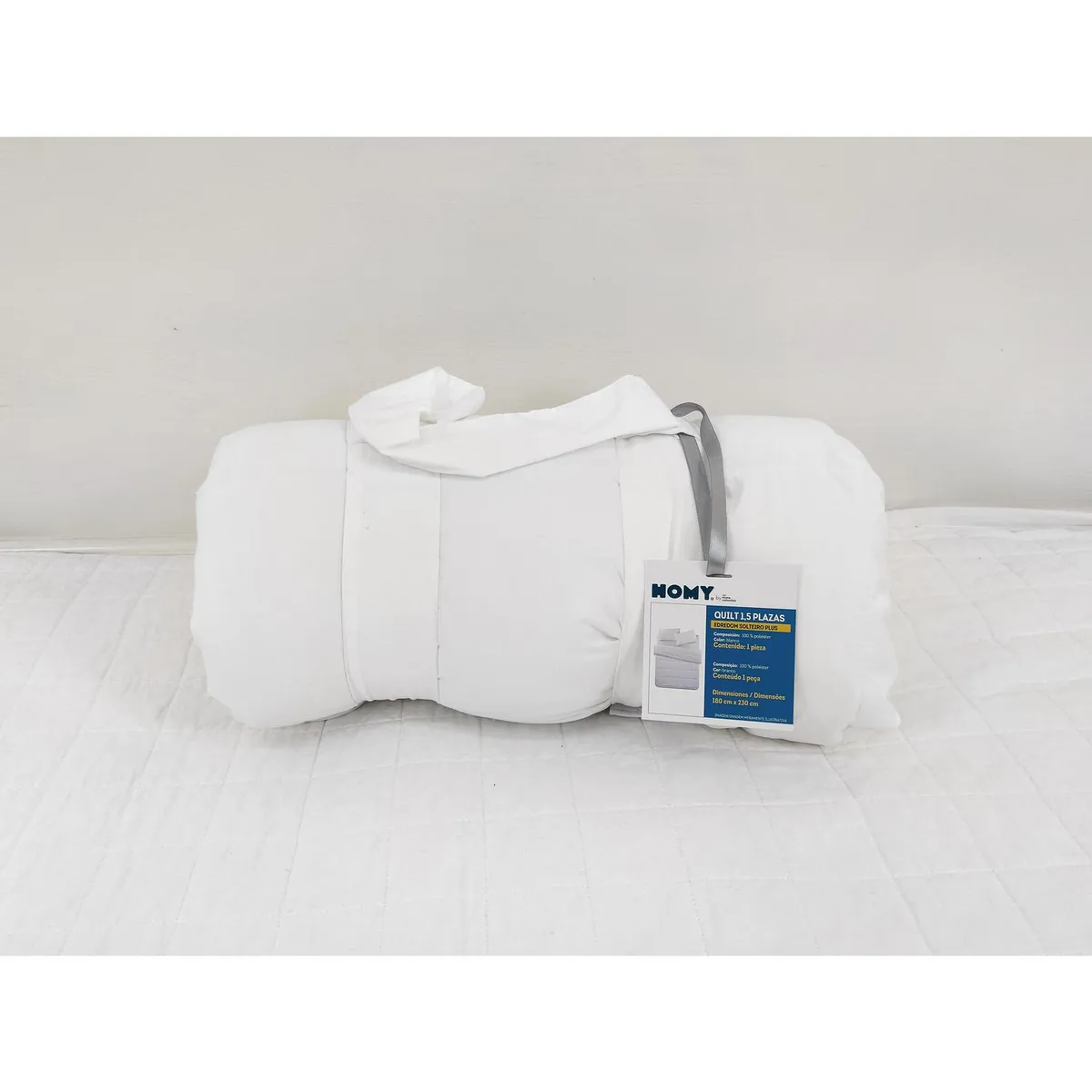 HOMY - Cubrecama Quilt Think Blanco