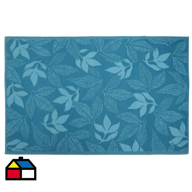 JUST HOME COLLECTION - Alfombra Hojas 160x230 cm Turquesa