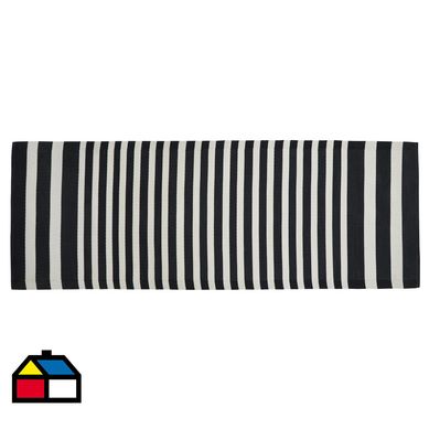 	
Alfombra terraza 80x230 cm Blanco/negro