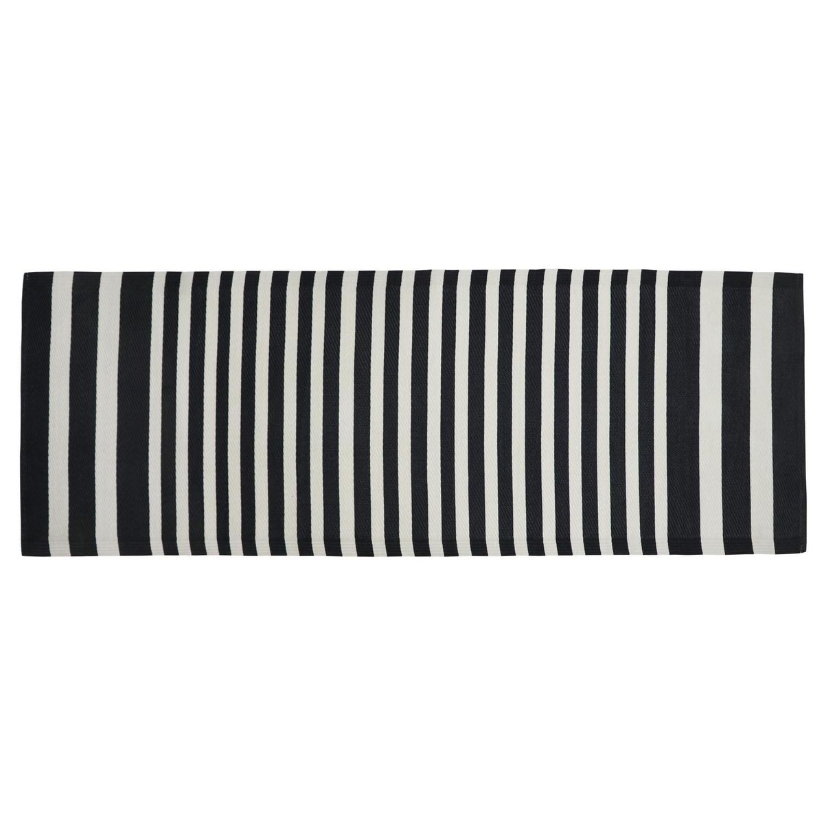 JUST HOME COLLECTION - Alfombra Terraza 80x230 cm Blanco/negro