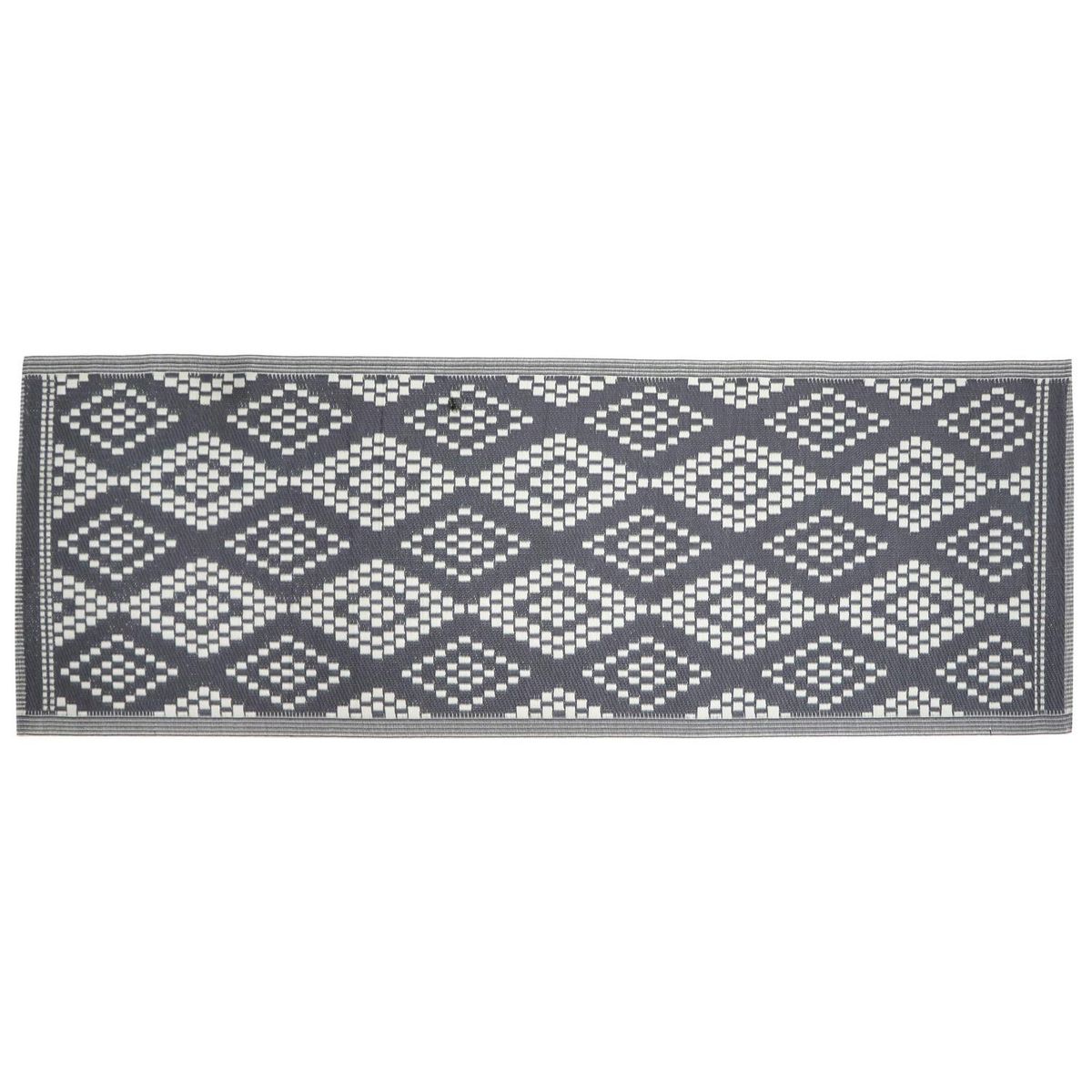 JUST HOME COLLECTION - Alfombra Terraza Mediterran 80x230 cm Blanco/negro