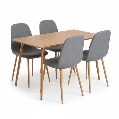 Imagen 2 del producto Juego de Comedor Dominga 4 Sillas Mesa Rectangular 70x76x120 cm Café