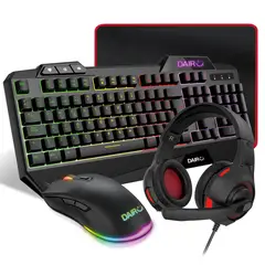 DAIRU - Combo gaming 4 en 1 Negro