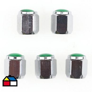 Tapas vlvula set 5 unidades verde
