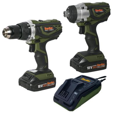 Kit taladro + atornillador de impacto inalmbricos 18V + batera