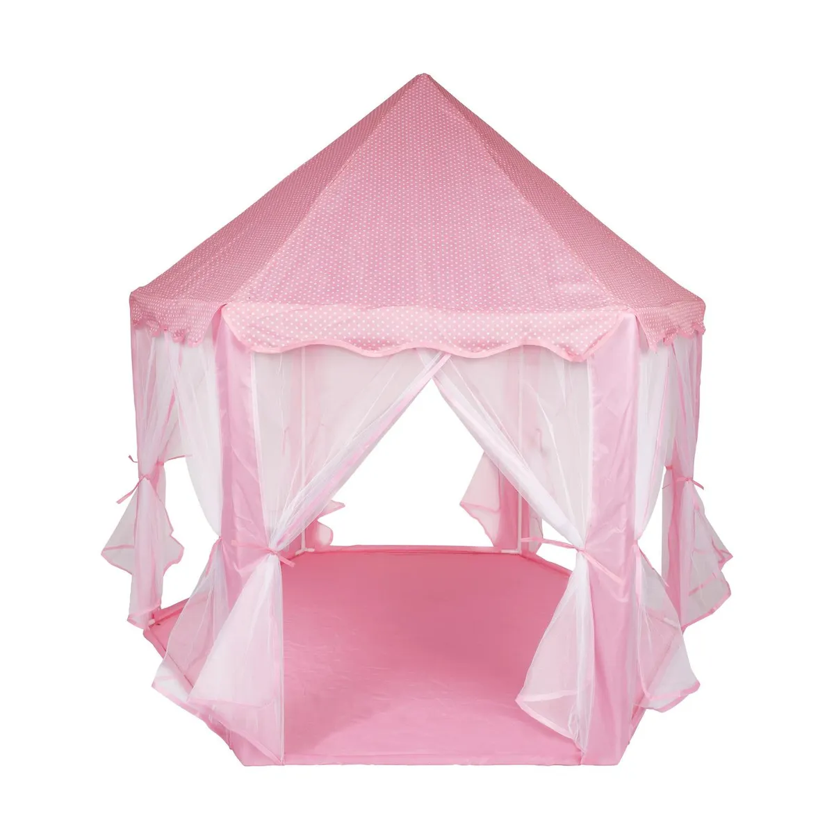 DO IT - Carpa con Cortinas Infantil 140x135x140 cm Rosado Desde 3 años