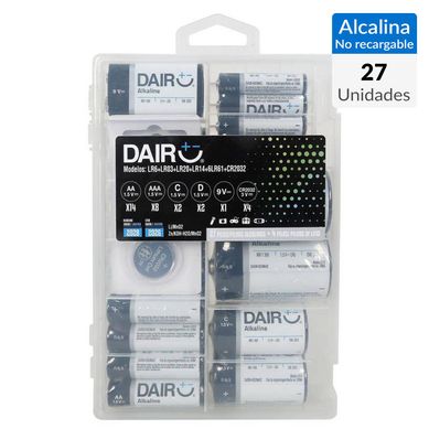 Set de pilas alcalinas AAX14+AAAX8+DX2+CX2+CR2032X4+Batera 9V