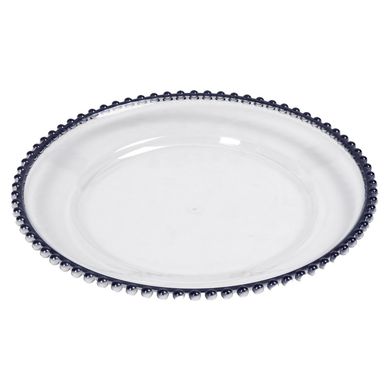 Portaplato 33 cm borde azul