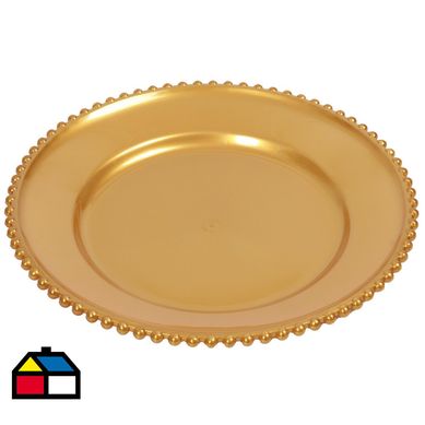 Portaplato 33 cm dorado garden