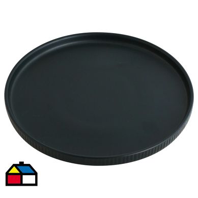 Plato 26 cm lineas negro