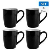 Set 4 mugs 365 ml negro