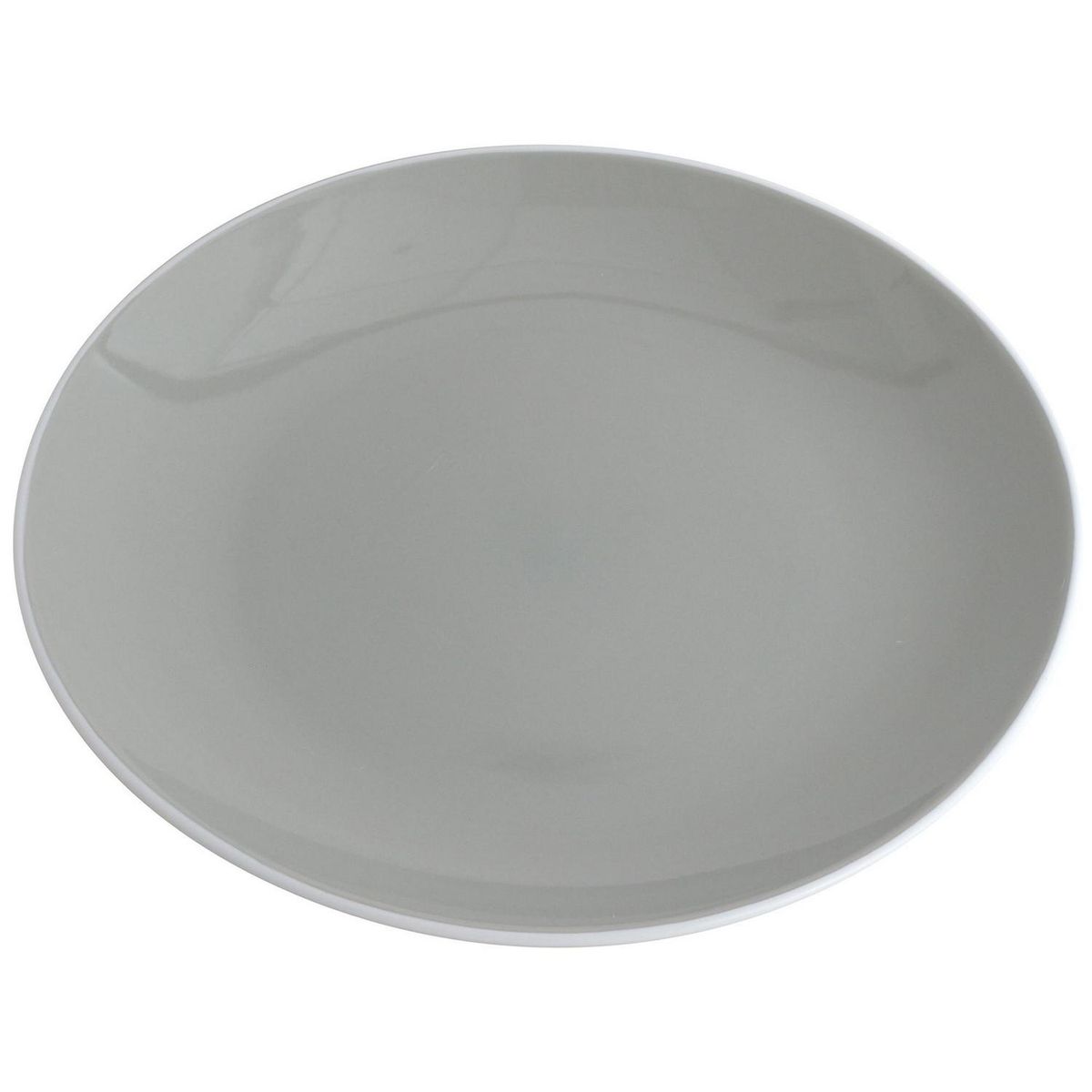JUST HOME COLLECTION - Set Platos 28 cm 4 Piezas Cerámica Perla Gris