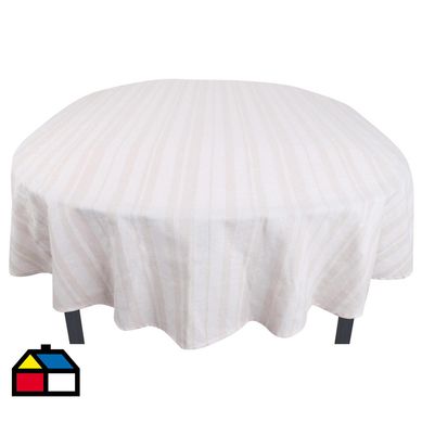 Mantel redondo 180 cm beige