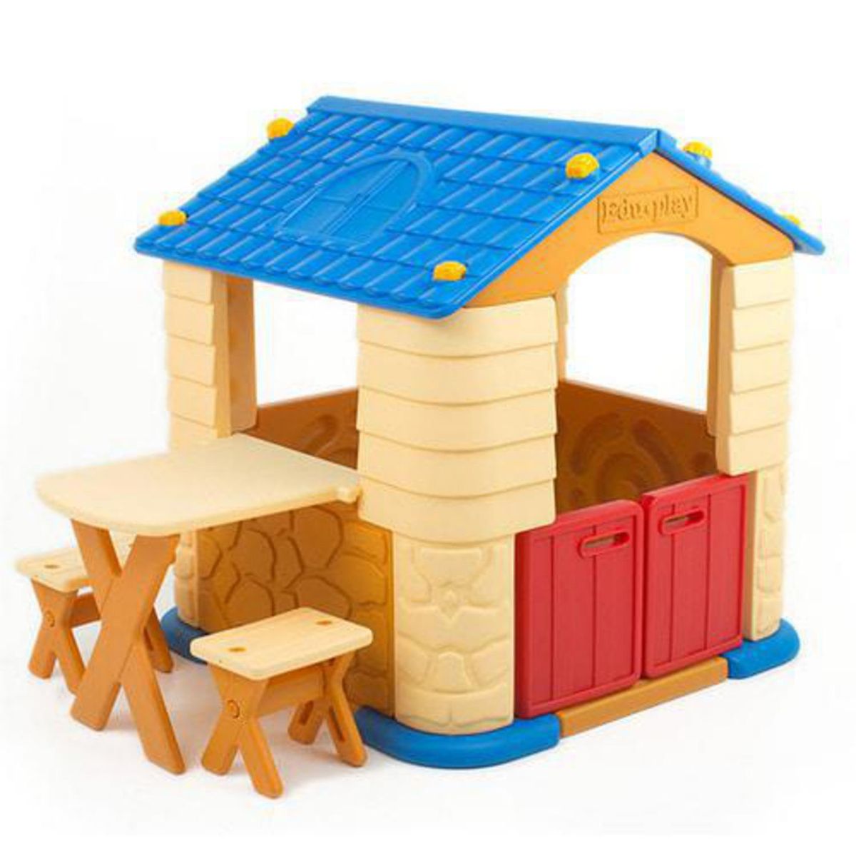 EDU PLAY - Casa de Juego con Mesa y Sillas 114x121x161 cm Multicolor