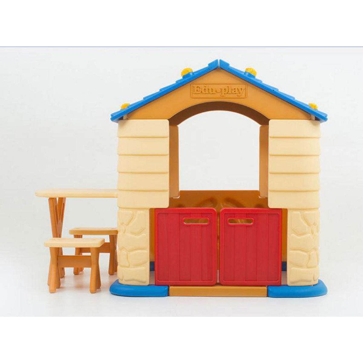 EDU PLAY - Casa de Juego con Mesa y Sillas 114x121x161 cm Multicolor