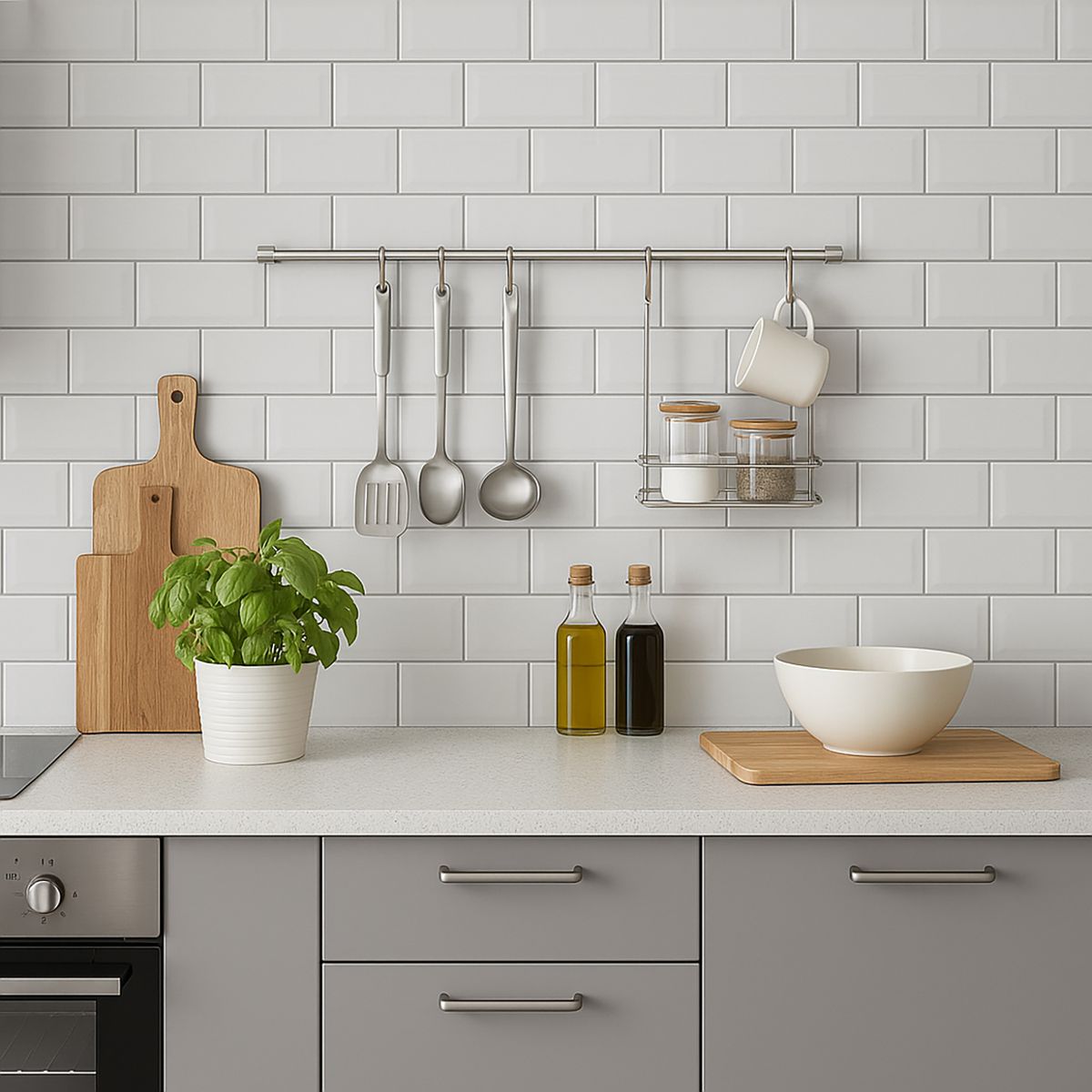 JUST HOME COLLECTION - Barra cocina 60cm c/soporte a