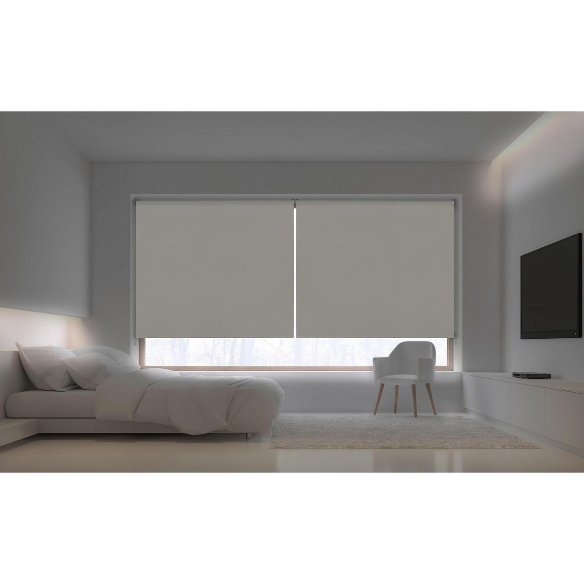 VIEWTEX - Cortina roller black out solpor marfil 165x250 cm