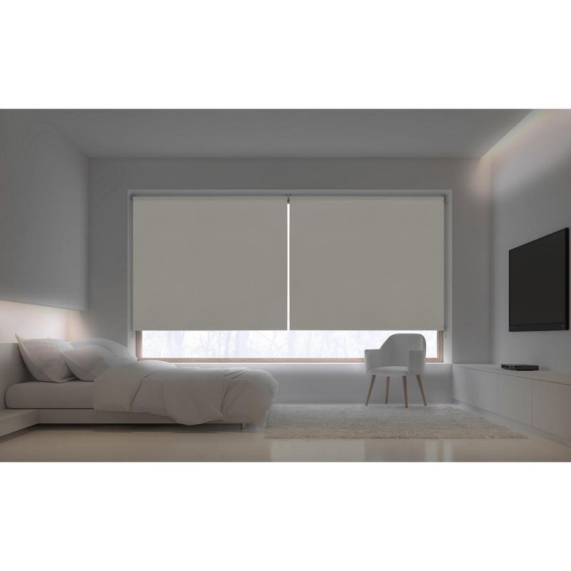 VIEWTEX - Cortina roller black out solpor marfil 90x250 cm