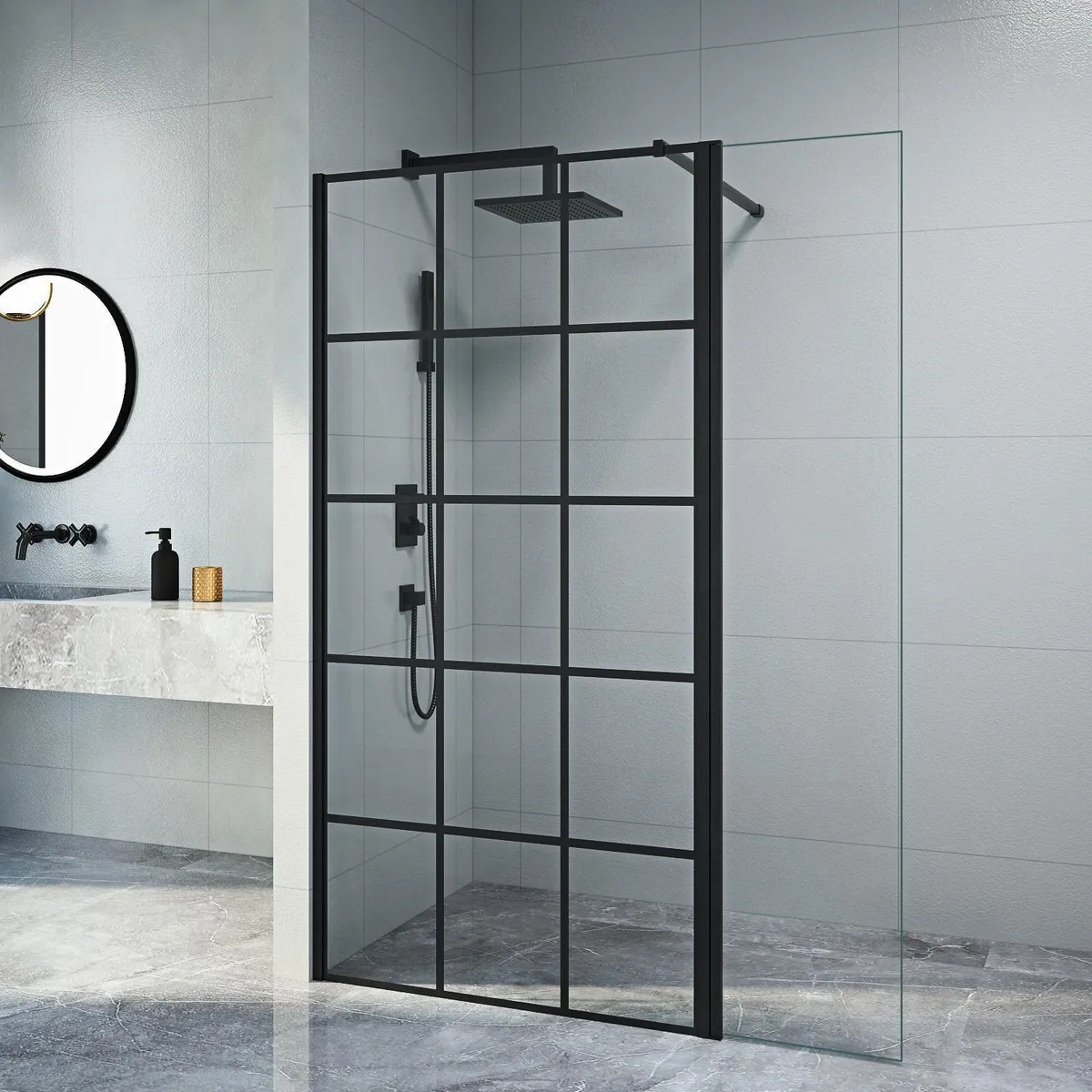 SENSI DACQUA - Mampara Ducha Frame Pivot 100x195 cm