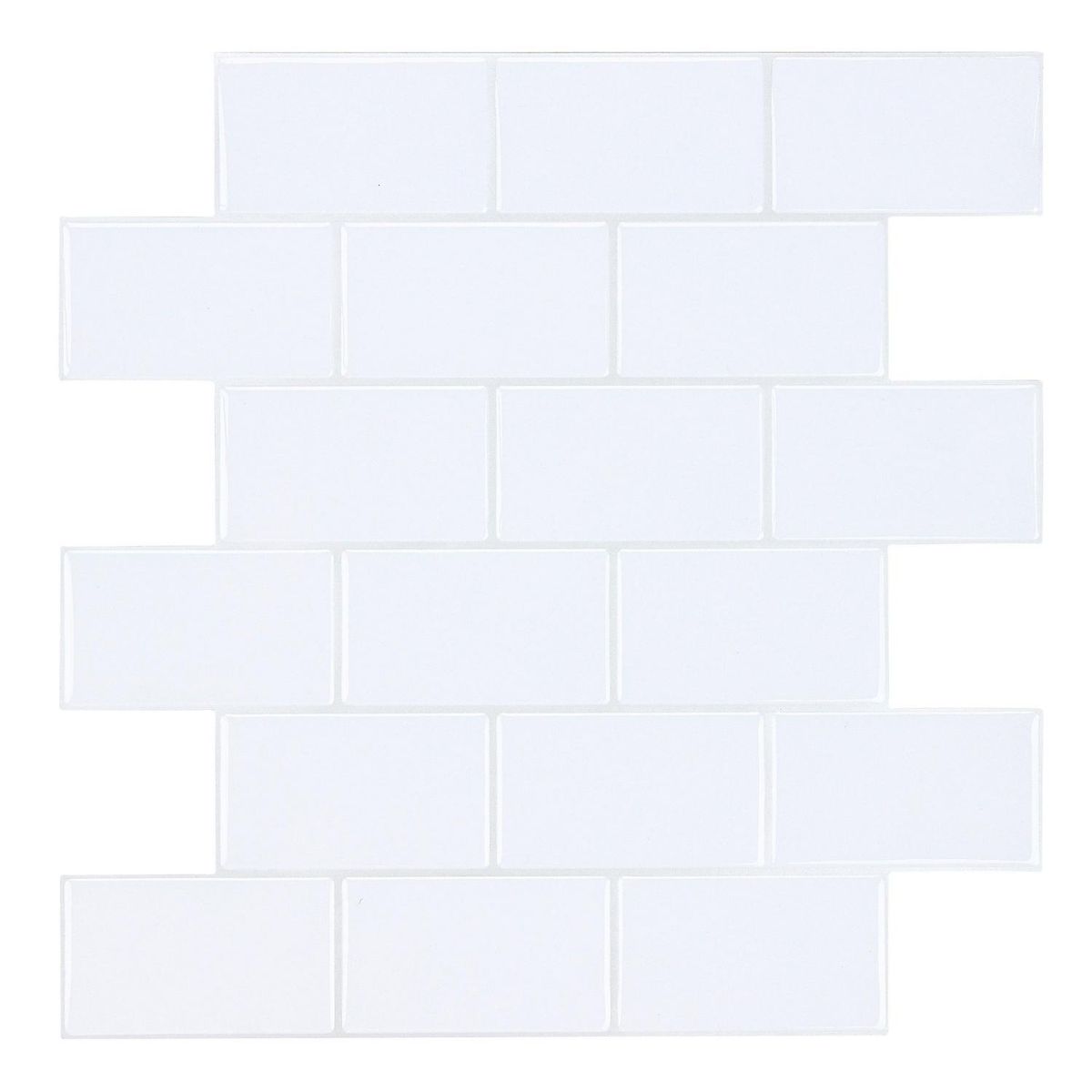 HOLZTEK - Revestimiento Adhesivo HJ-W005R 30.5x30.5 cm Blanco 0.46 m2
