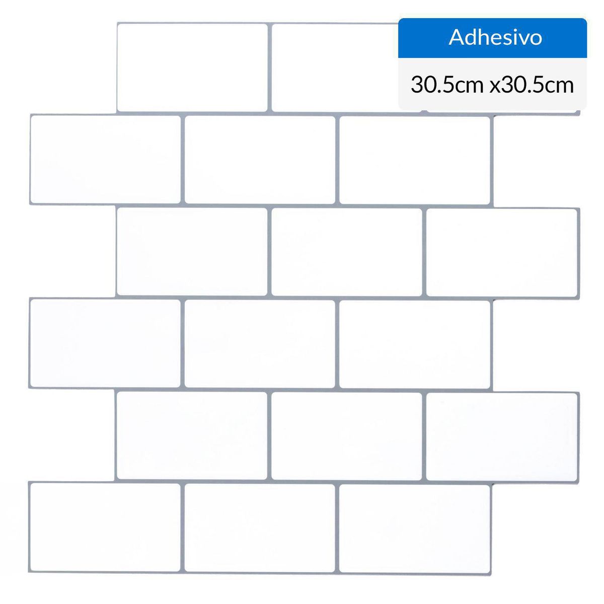 HOLZTEK - Revestimiento Adhesivo HJ-AL001 30.5x30.5 cm Blanco 0.39 m2