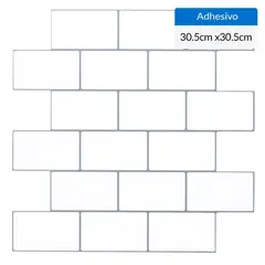 HOLZTEK - Revestimiento Adhesivo HJ-AL001 30.5x30.5 cm Blanco 0.39 m2