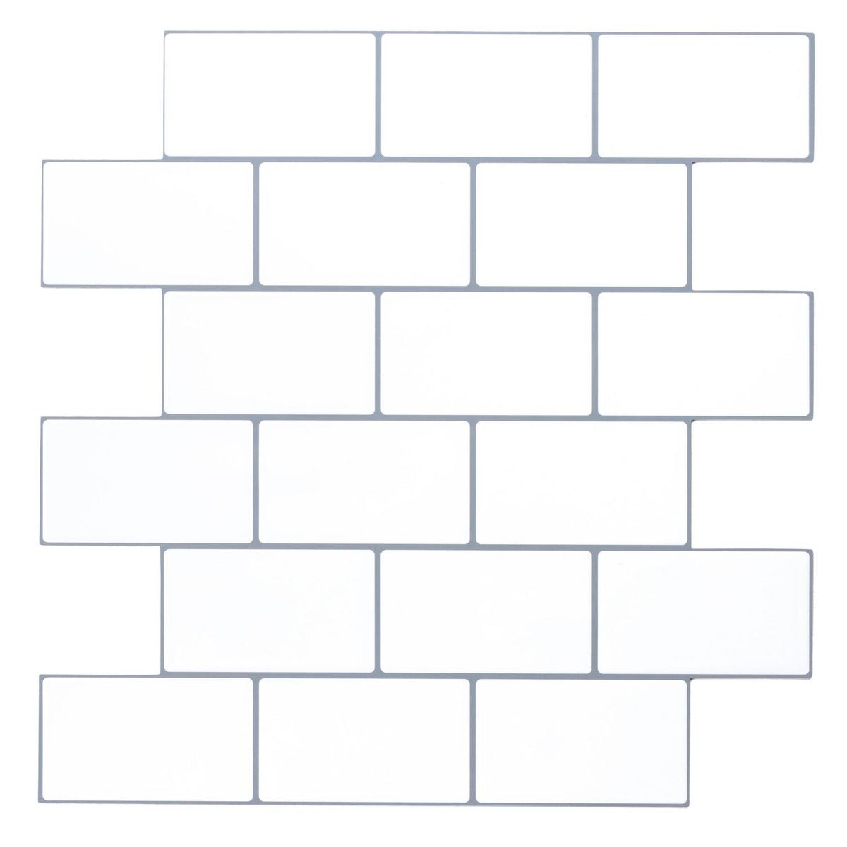 HOLZTEK - Revestimiento Adhesivo HJ-AL001 30.5x30.5 cm Blanco 0.39 m2