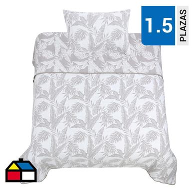 Colcha hojas 1,5 plazas