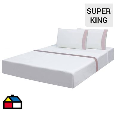 Sbana 180 hilos soft rosada sper king