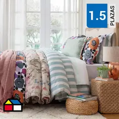 HOMY - Sábana 1.5 plazas 180 Hilos Blanco