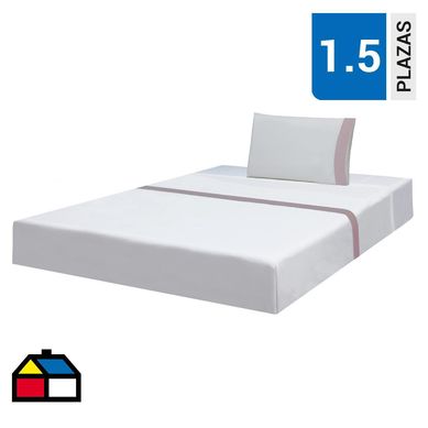 Sbana 180 hilos soft rosada 1,5 plazas