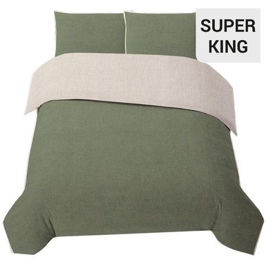 Funda plumn polylin sper king olive/natural