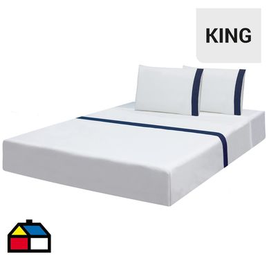 Sbanas 180 hilos soft azul king