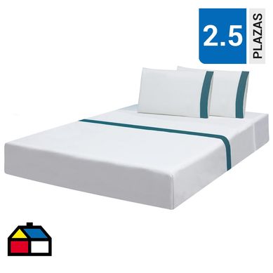 Sbana 180 hilos soft turquesa sper king