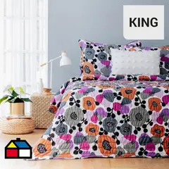 HOMY - Cubrecama Quilt + Cojín Est Flor