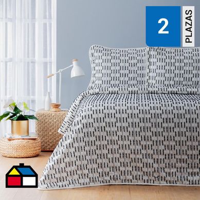 Colcha stripe black 2 plazas