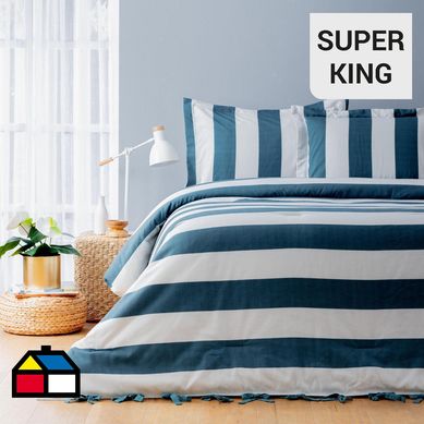 Cobertor Stripe Azul Super king