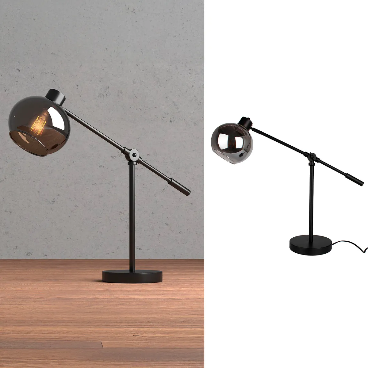 JUST HOME COLLECTION - Lámpara Mesa Clase Negro 16x49 cm