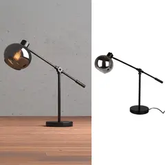 JUST HOME COLLECTION - Lámpara de Mesa Clase 1 Luz E27 Negro