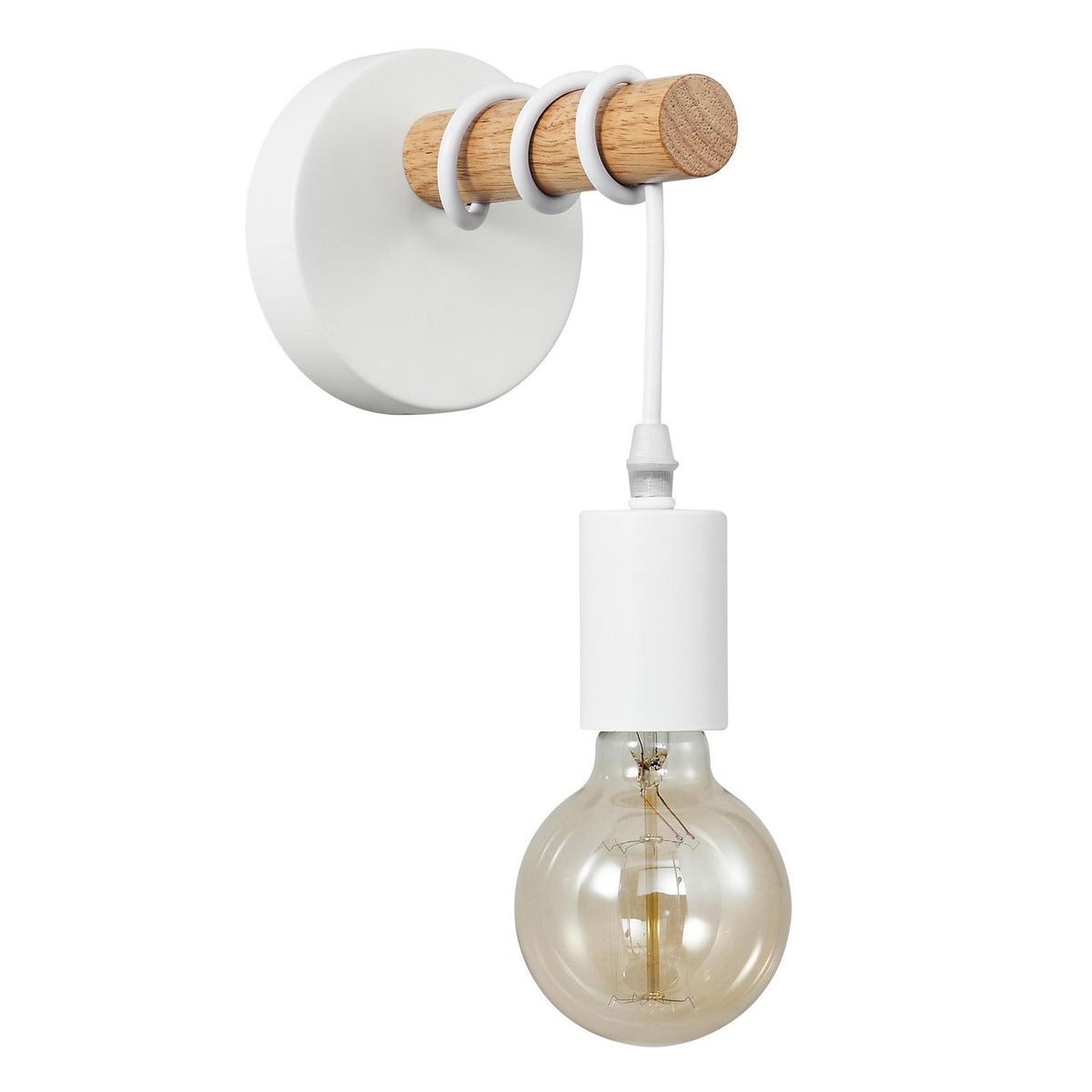 JUST HOME COLLECTION - Aplique Foco 1 Luz E27 Natural/Blanco