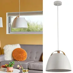 JUST HOME COLLECTION - Lámpara Colgante Travola Metal Blanco