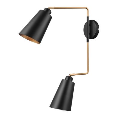 Aplique Duo Light 2 Luces E27 Negro