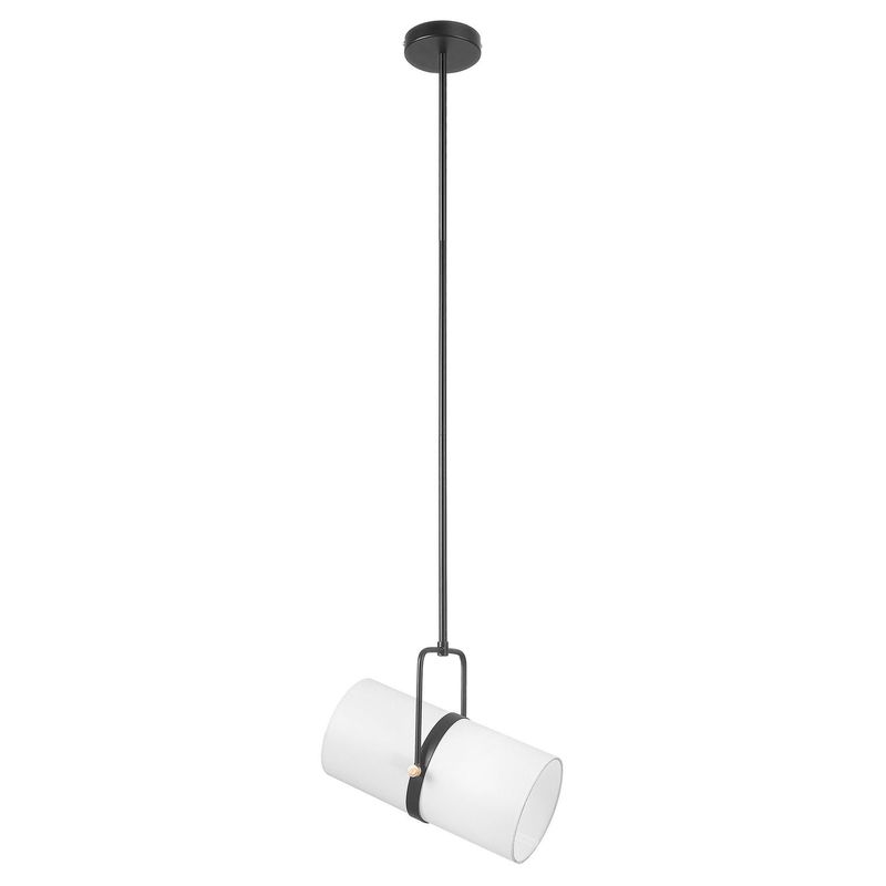 JUST HOME COLLECTION - Lámpara Colgante Tubulo 1 Luz E27 Negro/Blanco
