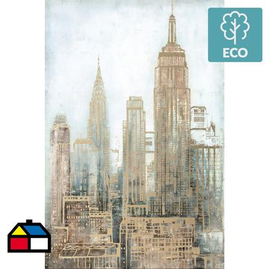 Canvas ciudad dorado 1 60x90 cm