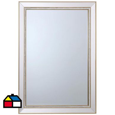 Espejo rectangular 75x105 cm con detalle diamantes