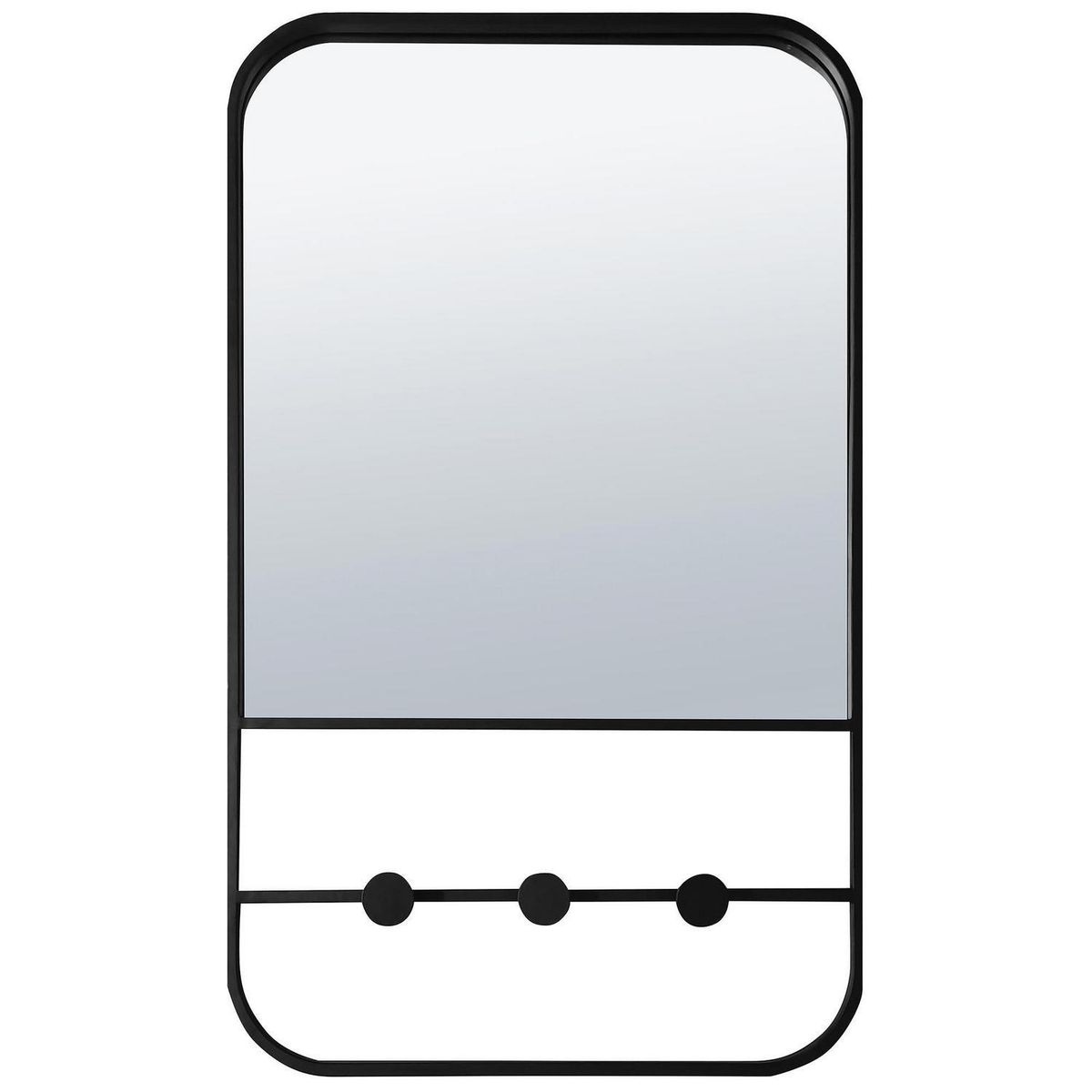 HOMY - Espejo rectangular 50x80 cm con perchero