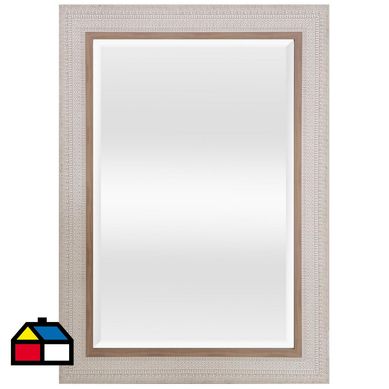 Espejo rectangular 78x108 cm borde con diseo