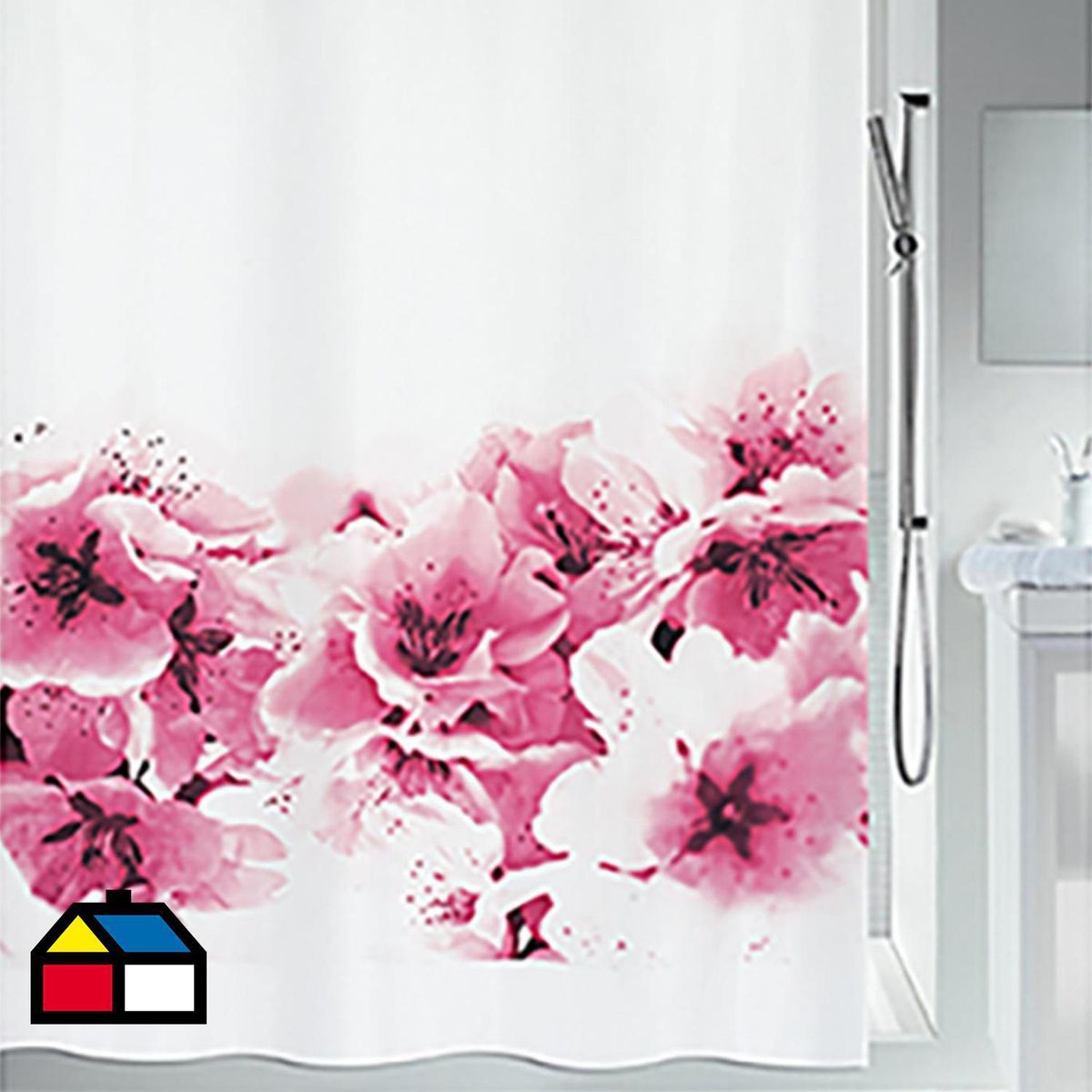 SPIRELLA - Cortina De baño 180x200 cm Rosa