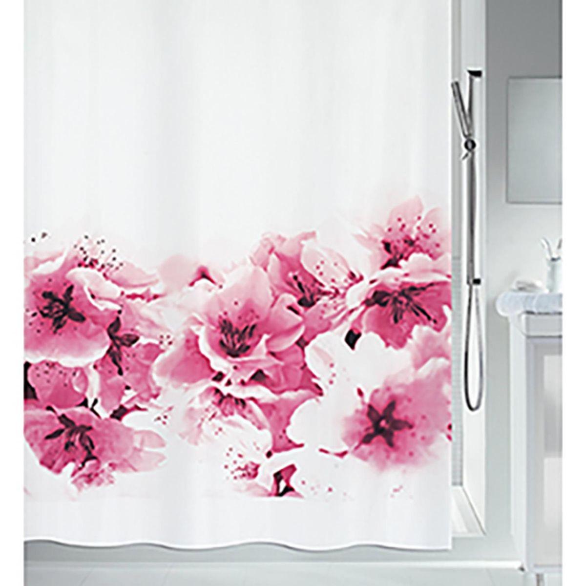 SPIRELLA - Cortina De baño 180x200 cm Rosa