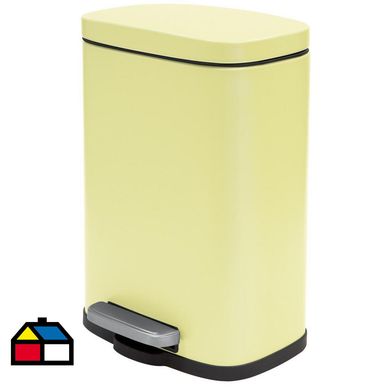 Papelero rectangular 5 litros amarillo